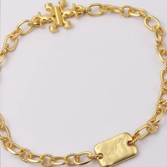 Tory Burch Signature Bar Chain Gold Necklace - Picture 4 of 4